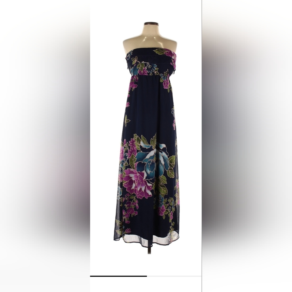 Xhilaration sleeveless floral maxi dress